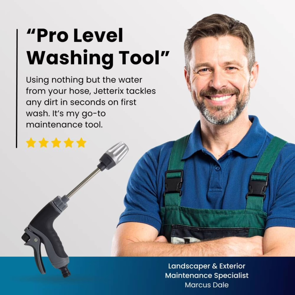Marcus Dale, landscaper and exterior maintenance specialist: 'Pro level washing tool'
